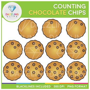 Preview of Chocolate Chips Counting Clip Art