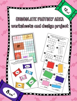 Preview of Chocolate Factory Area worksheets and Design Project