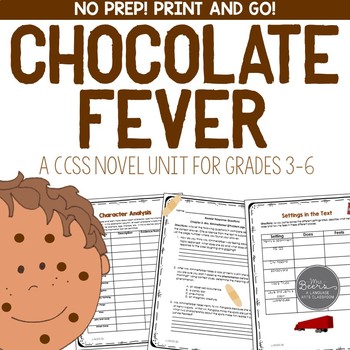 Preview of Chocolate Fever CCSS Novel Unit for the Middle Grades