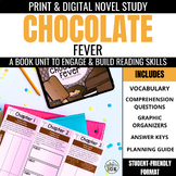 Chocolate Fever Novel Study: Comprehension Questions & Voc