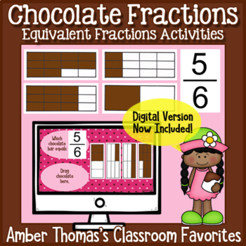 Preview of Chocolate Fractions: Equivalent Fractions Activity