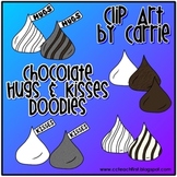 Chocolate Hugs and Kisses Doodles FREEBIE (BW and full-col