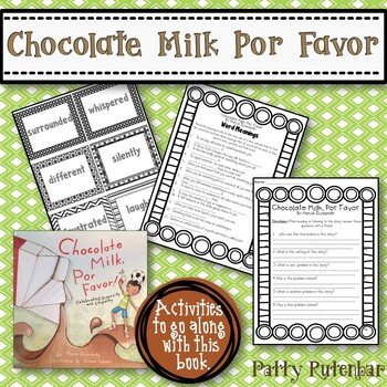 Preview of Chocolate Milk, Por Favor - Activities to do with this book