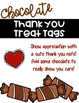 Preview of Chocolate Thank You Treat Tag