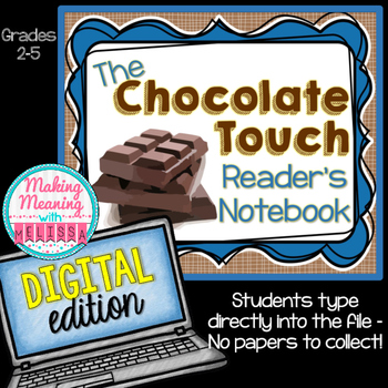 Preview of Chocolate Touch Novel Unit - 3rd to 5th grade - PAPERLESS