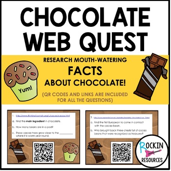 Preview of Chocolate Web Quest - History of Chocolate - Cocoa - DIGITAL