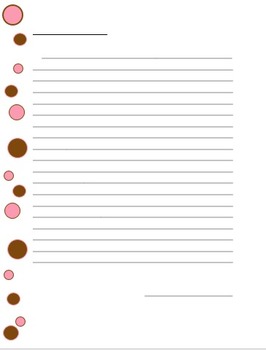 Chocolate and Pink Layered Bubbles Stationary and Labels by Allison Haynie