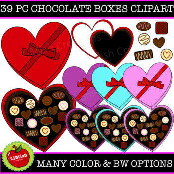 Chocolate boxes clipart (Clip art for commercial & personal use)
