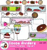 Chocolate dividers and frames clip art- free!