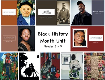 Preview of Choice Based Art Black History Month Unit (NCAS Standards)
