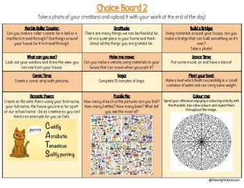 Preview of Choice Board Activities - 2