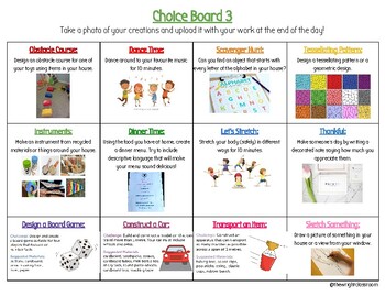 Preview of Choice Board Activities - 3
