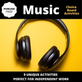 Ontario Music Curriculum Choice Board Activities