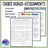 Choice Board Assignments | Family and Consumer Sciences | FCS