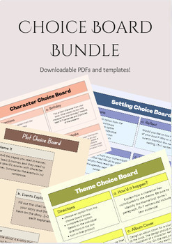Preview of ELA Choice Board Bundle Differentiation Digital Resource