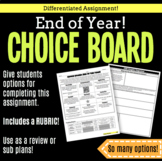 Choice Board-End of the Year!