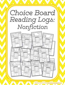 Preview of Choice Board Reading Logs: Nonfiction