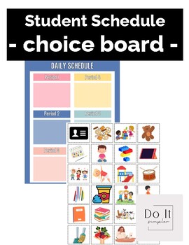Preview of Choice Board - Student Schedule