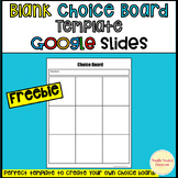 Choice Board Template digital printable Google Slides edit