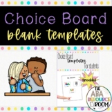 Choice Board Template for Students