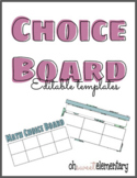 Choice Board Templates for Google Classroom