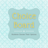 Choice Board for News & Current Events - Critical Thinking