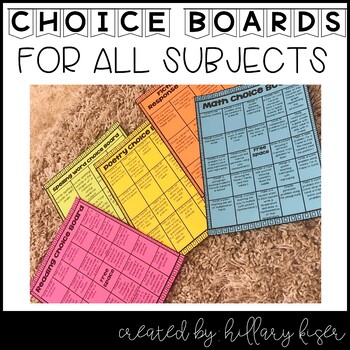 Preview of Choice Boards