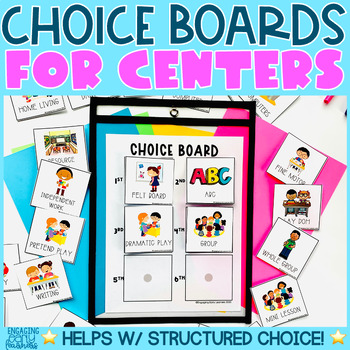 Preview of Centers Choice Boards Bundle | Choice Time | Choice Board | Centers