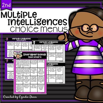 Preview of Choice Boards Choice Menus for Multiple Intelligences GATE Learning