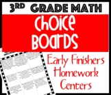 3rd Grade Math Choice Boards