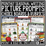 Choice Boards Picture January Writing Prompts 2nd 3rd Grade Early Finisher