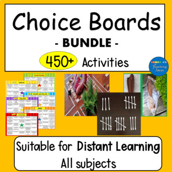 Preview of Choice Boards Suitable for Distant Learning Set of 19 Pages