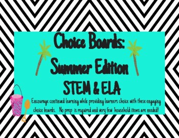 Preview of Choice Boards-Summer Edition!