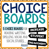 Choice Boards for ELA and Social Studies - Middle School C