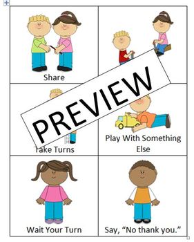 Preview of Choice Cards: Solving problems in social situations. Classroom management