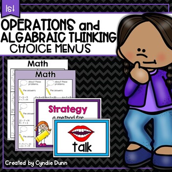 Preview of Choice Menus Choice Boards First Grade OA Operations and Algabraic Thinking