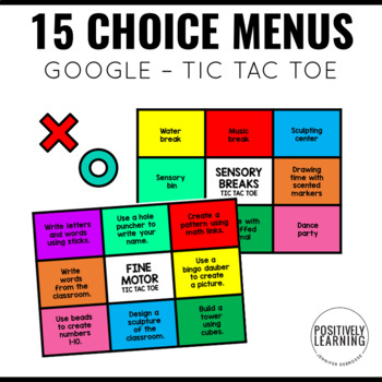 FREE Interactive Tic-Tac-Toe Choice Board for Google Slides