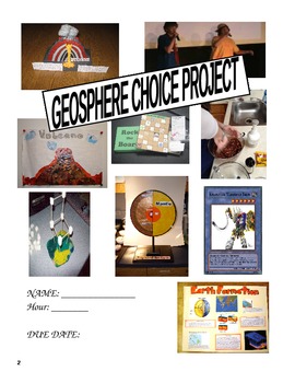 Preview of Choice Project (41 mini projects included) GEOSPHERE ~ Differentiated!