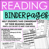 Choice Reading Binder Pages: Book Bingo, 40 Book Challenge