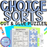 Making Good Choices Cut and Glue Puzzle Activities