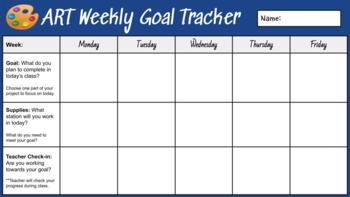 Preview of Choice / TAB Weekly Art Goal Tracker