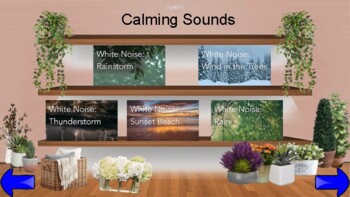 Preview of Choice board- Calming sounds for classroom and personal use! :)