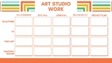 Choices Based Art Studio  Planning Sheets