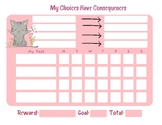Choices Have Consequences and Rewards  Chart / Pink Cat Theme