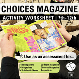 Choices Magazine- Worksheet Assignment | Universal Workshe