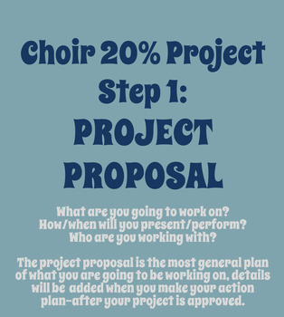 Preview of Choir 20% Choice Project