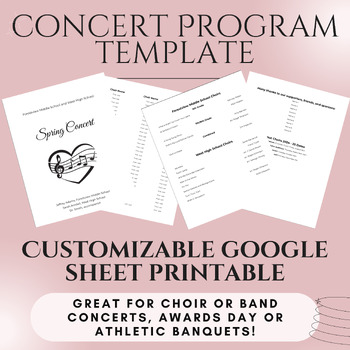 Preview of Choir/Band Concert Program, Awards Ceremony, and More - Formal Event Template!
