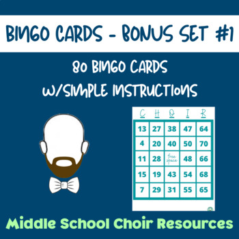Preview of Choir Bingo Cards - BONUS Set #1