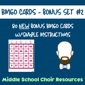 Preview of Choir Bingo Cards - BONUS Set #2