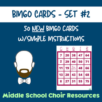 Preview of Choir Bingo Cards - Set #2 (standard set)